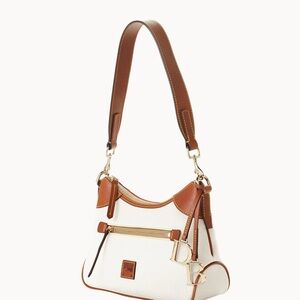 Dooney & Bourke Cream and Tan Leather Shoulder Bag